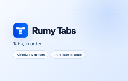 Rumy Tabs 产品界面